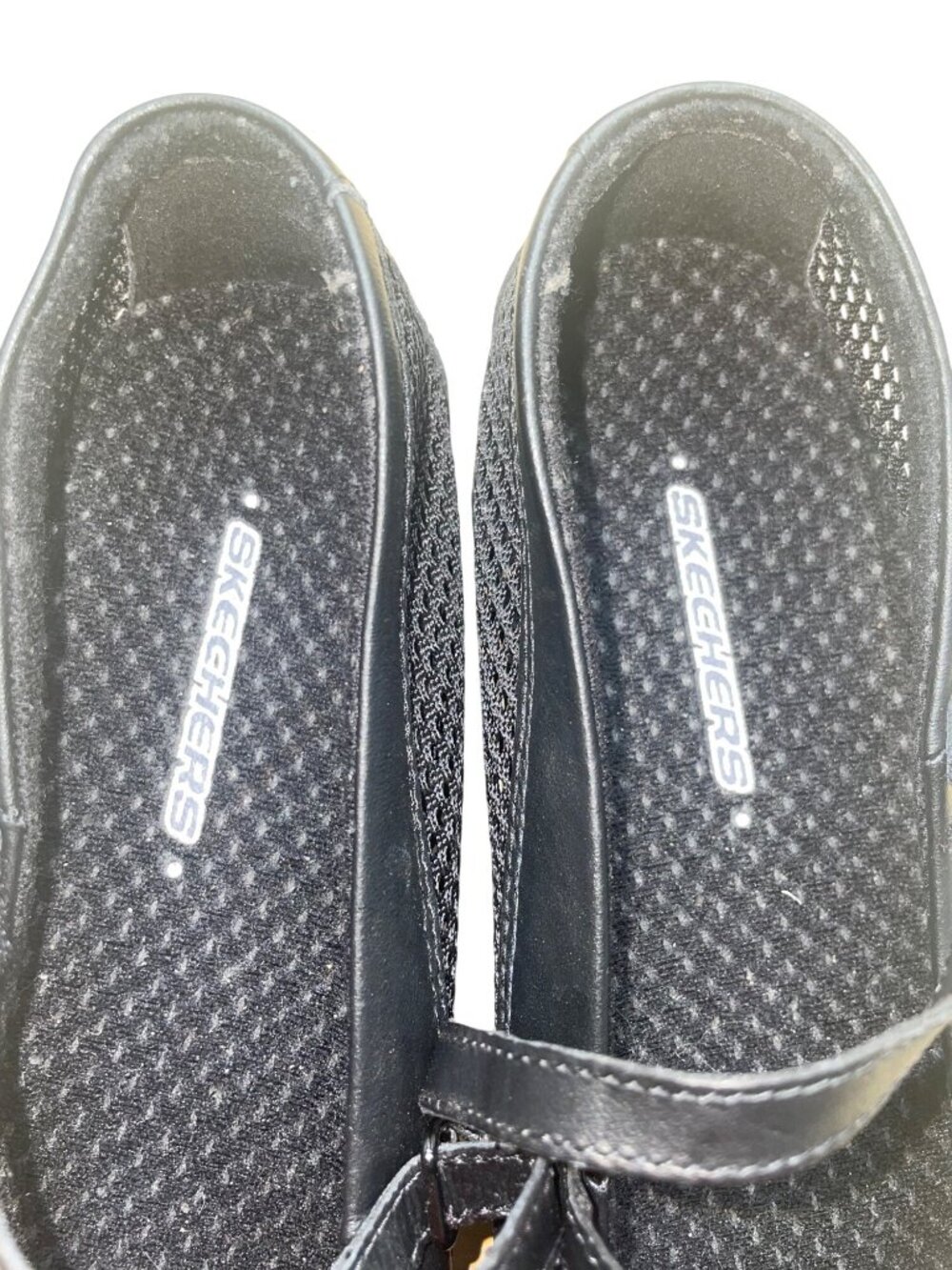 Skechers Women’s Black Leather & Textile Blend Mary Jane Style Shoes Size 10 - Picture 6 of 9